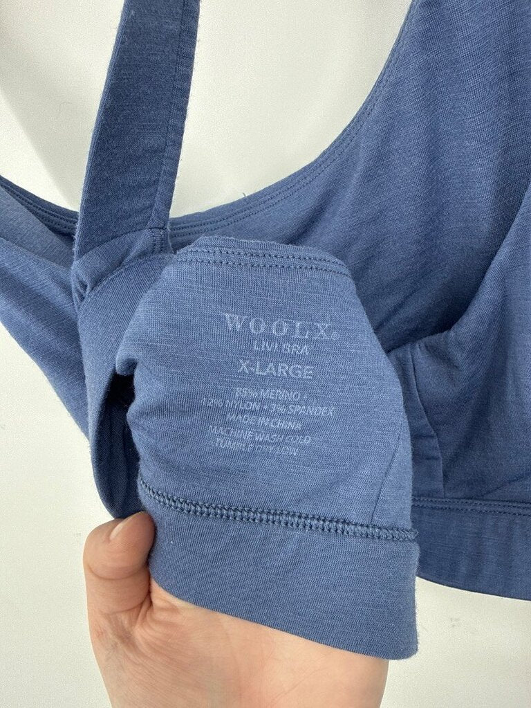 women Woolx Merino Blend Livi Bra Blue Activewear
