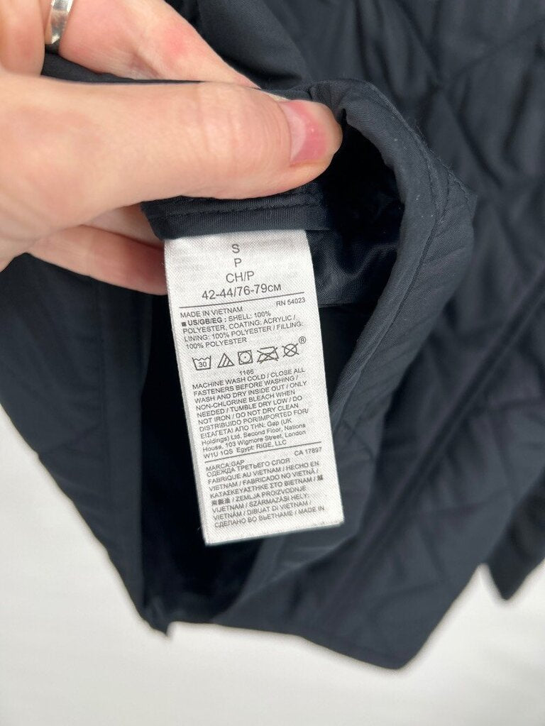 men Gap Quilted Bomber Jacket Black Jacket