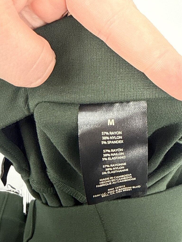 women Banana Republic High Rise Slim Drapey Ponte Pull-On Pants Olive Green Pants