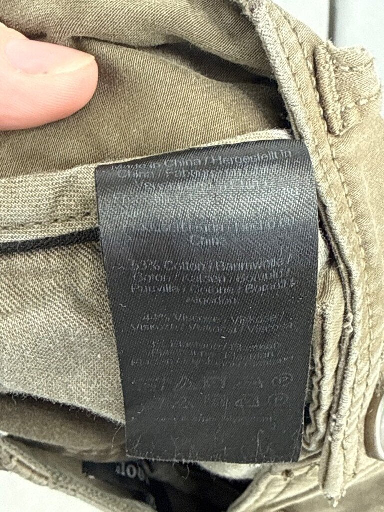 women Liverpool Cropped Utility Pants Olive Green Pants 6/28