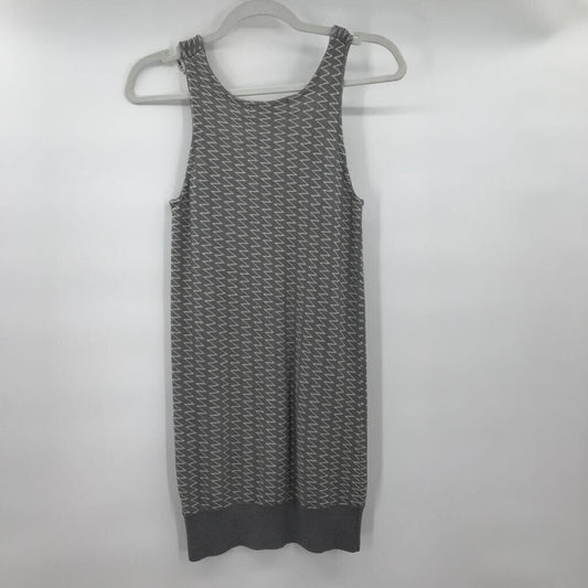 women Alexander Wang Wool Blend Knit Bodycon Gray/White Dress L