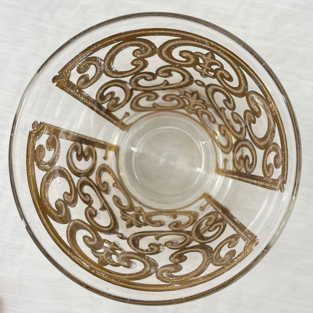 Georges Briard Spanish Gold Signed Tumbler 1960s MCM Dishware