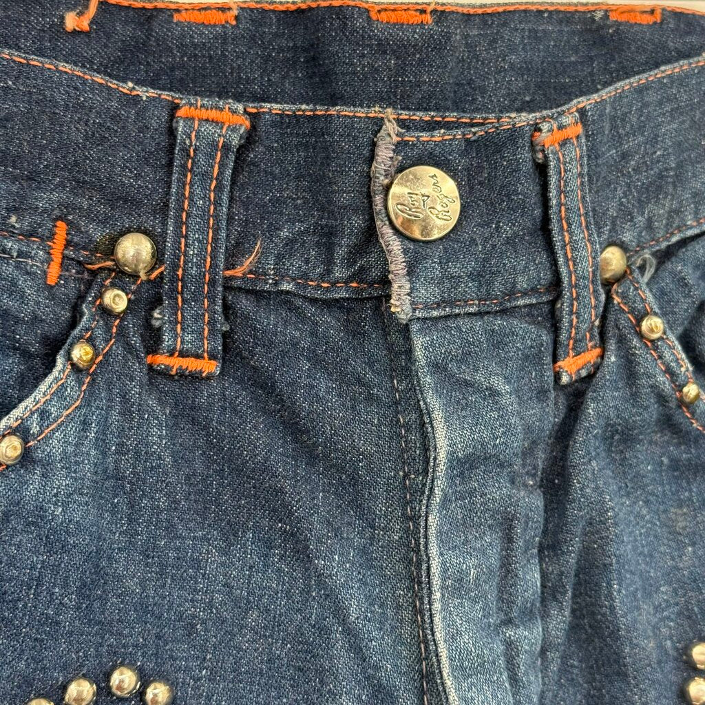 children Roy Rogers Vintage 1950's Denim Jeans Blue Children 6/7