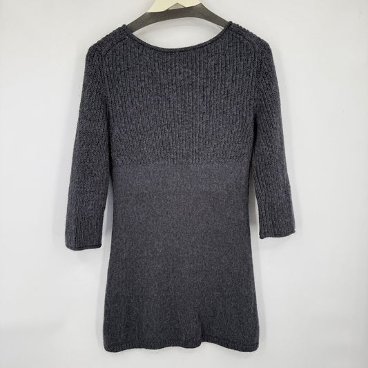 women Moth Alpaca Blend Sweater Dress Gray Dress M