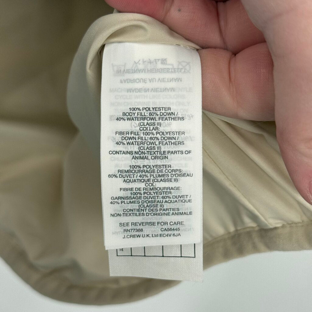 women J. Crew Excursion Quilted Vest Ivory Jacket S