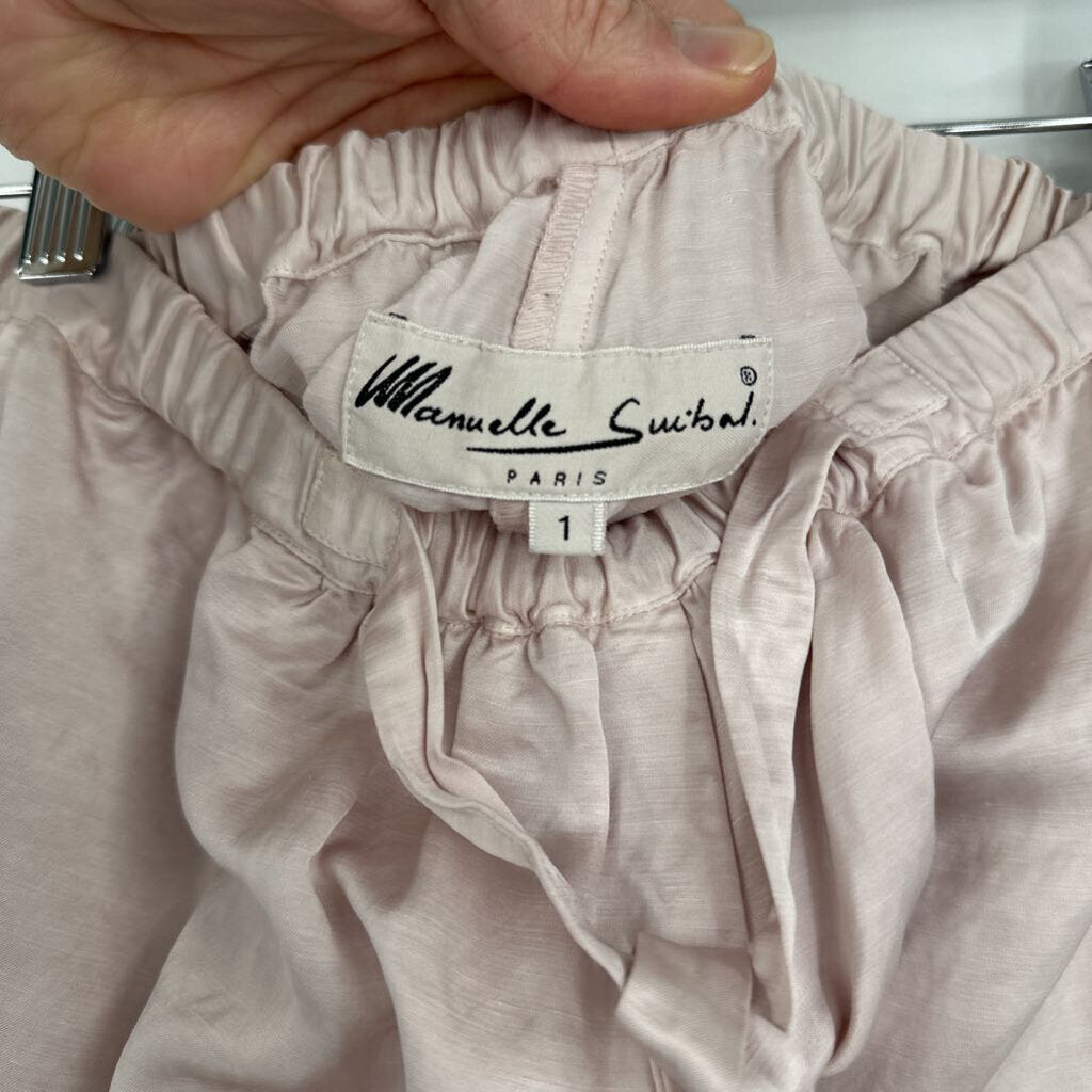 women Manuelle Guibal MSRP $294 Vaia Pajama Pant Dirty Pink Pants 8-12