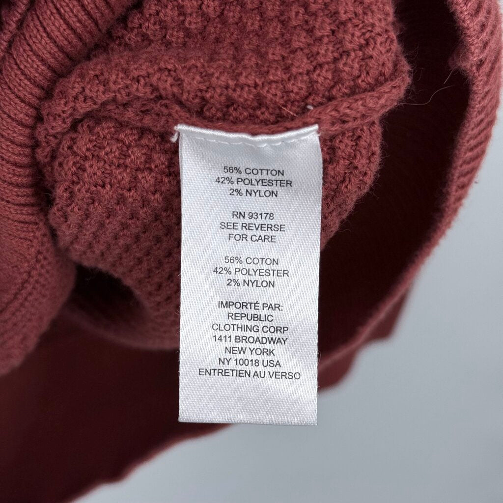 men Industry Textured Crew Dusty Rose Sweater S