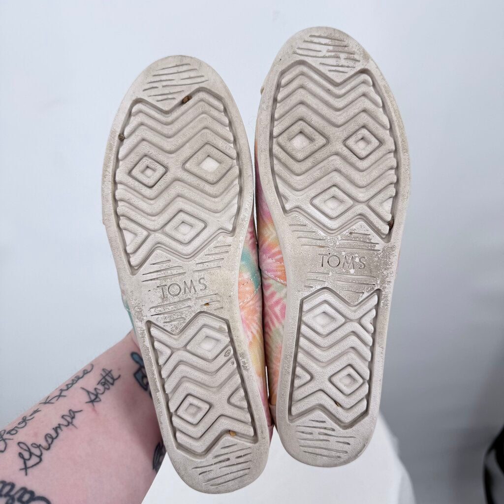 women Toms Alpargata Tie Dye Candy Pink Shoes 7