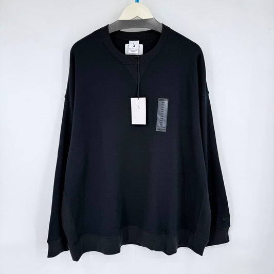 unisex Nike NWT Wool Blend Crewneck Black Sweatshirt XXL