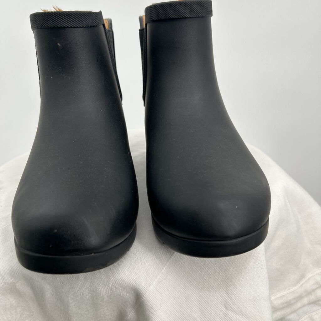 women Chooka Rubber Chelsea Boots Black Shoes 8