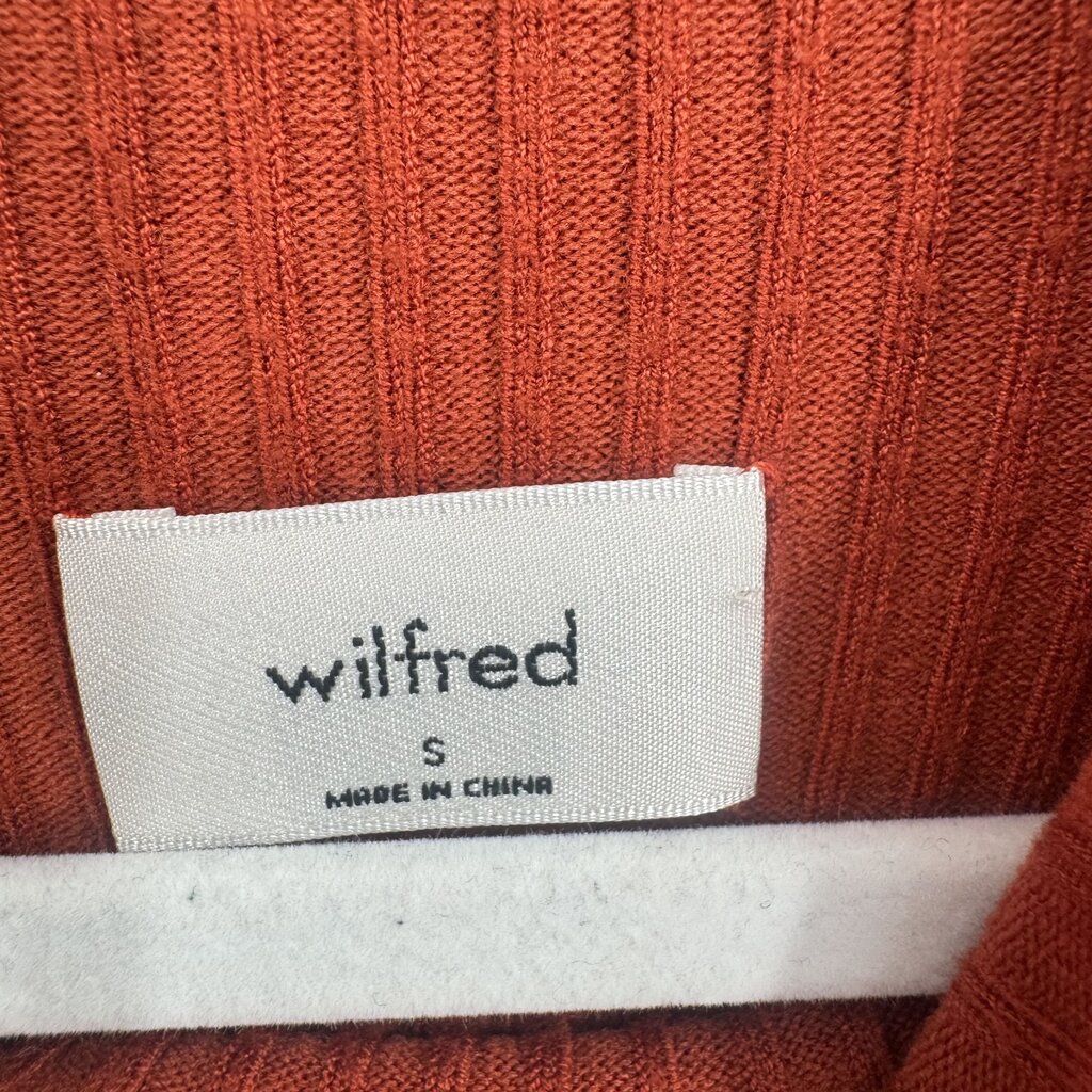 women Wilfred Ribbed Sweater Dress Rust Dress S