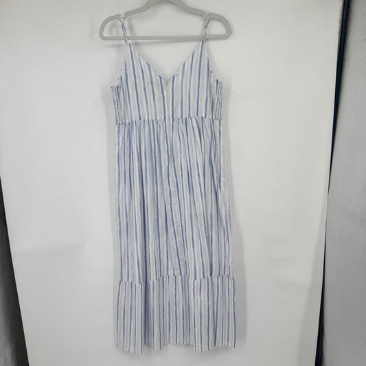 women Club Monaco Striped Sundress White and Blue Dress 8