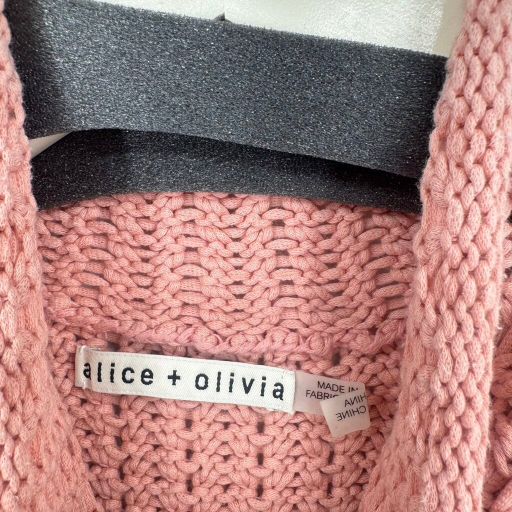 women Alice + Olivia Abbot Sweater Vest Pink Sweater XS