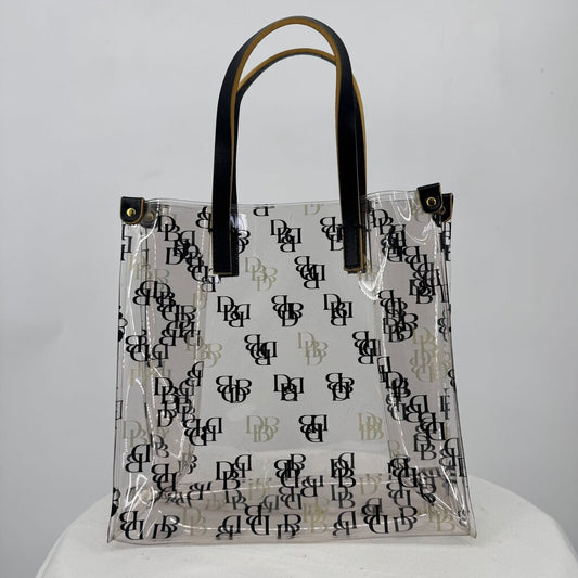 women Dooney & Bourke Vintage Y2K Clear Monogram Lunch Tote Purse 8.5x8.5x4