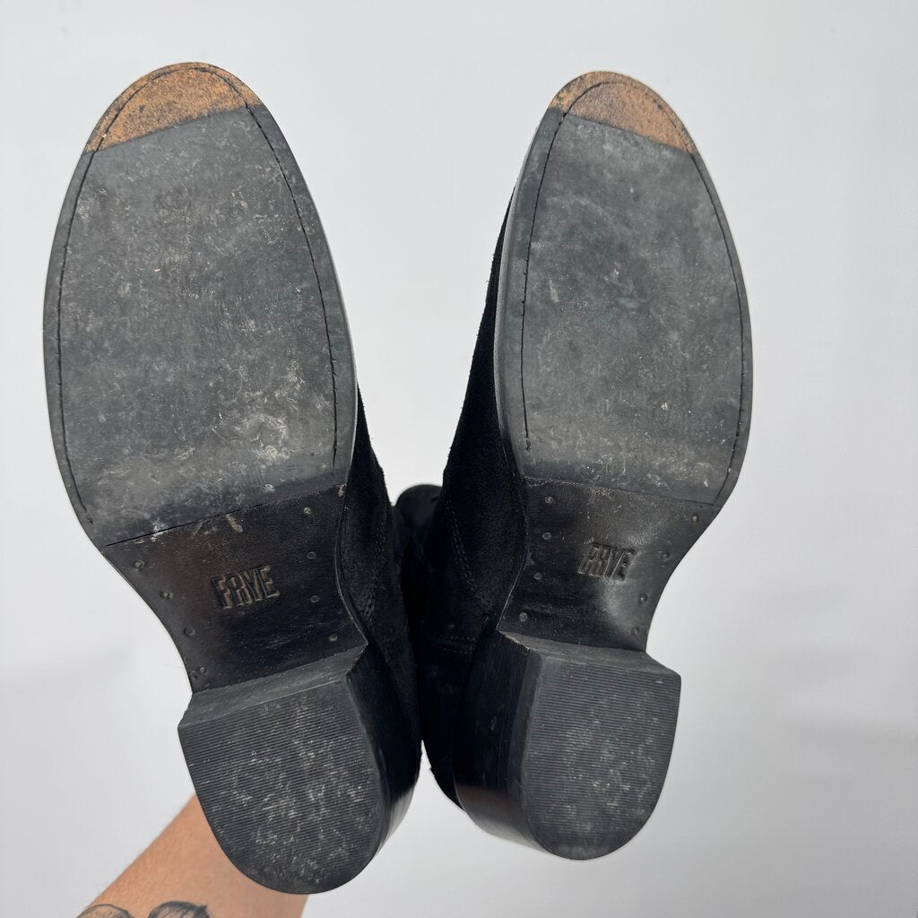 women Frye Diana Suede Chelsea Boots Black Shoes 8