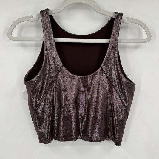 women Lululemon Align High-Neck Tank Top Shine Bronze Activewear 8