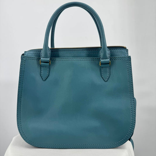 women Fossil NWOT Ryder Satchel Turquoise Purse 10" x 12" x 5"