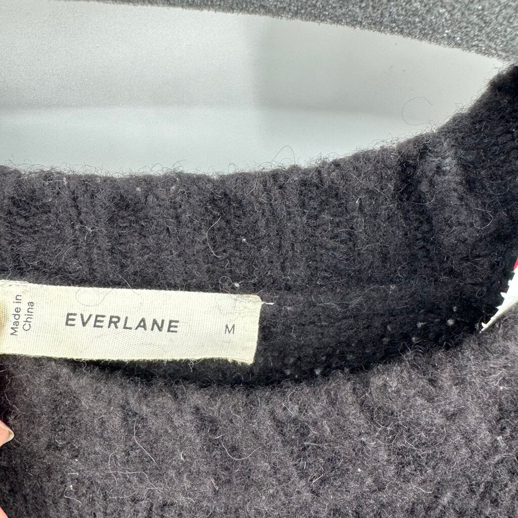 men Everlane Merino Blend Cloud Crew Black Sweater M