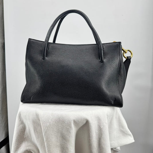 women Marc Jacobs Lock That Leather Tote/Satchel Black Purse