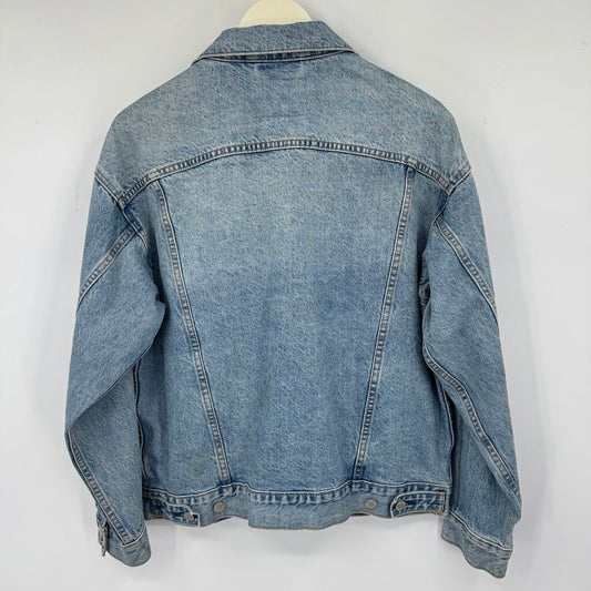 men Denim Forum Denim Button Front Blue Jacket XS