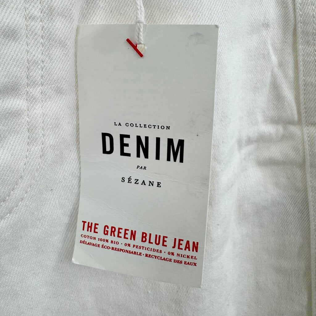 women Sezane NWT Le New Brut Sexy Ecru Jeans FR34/US2