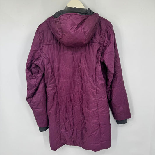 women Columbia Mighty Lite Hooded Puffer Berry Jacket M