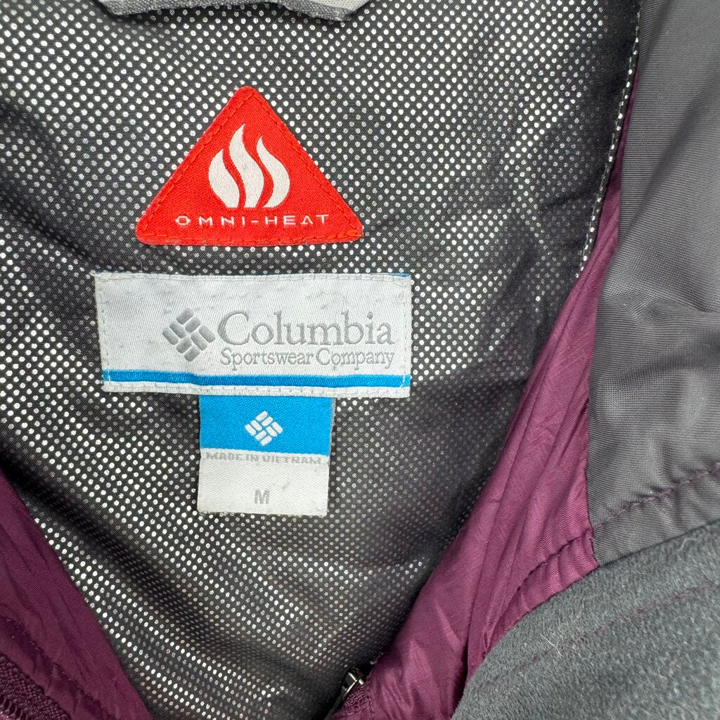 women Columbia Mighty Lite Hooded Puffer Berry Jacket M