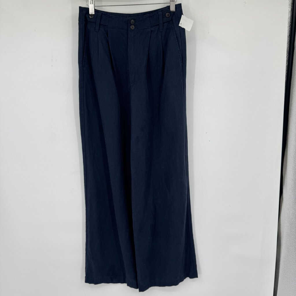 women Madewell Harlow Wide Leg Trousers Navy Blue Pants 2