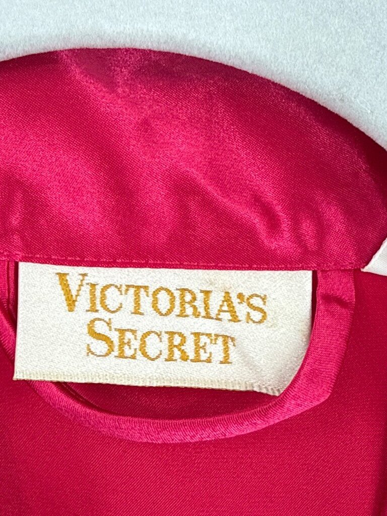 women Victoria's Secret Satin & Lace Robe Magenta Intimates/Sleepwear