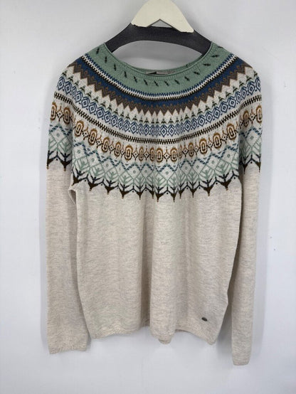 women Royal Robbins Westlands Fairisle Crew Beige Sweater