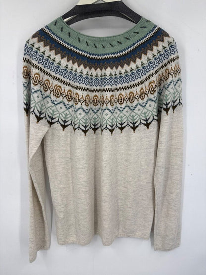 women Royal Robbins Westlands Fairisle Crew Beige Sweater