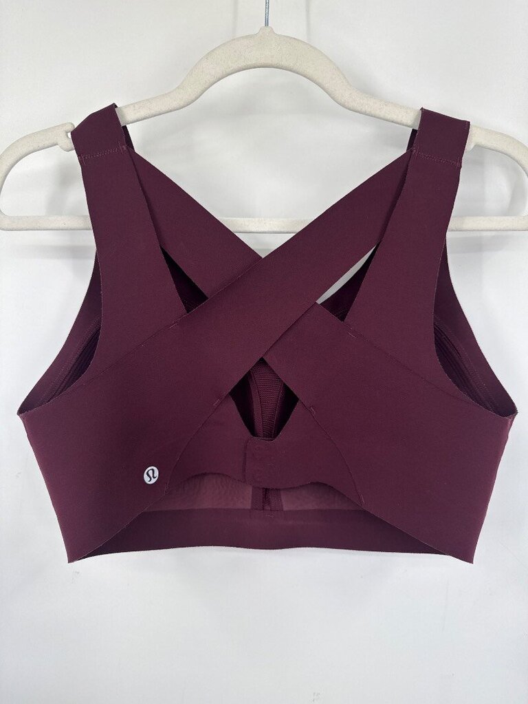 women lululemon athletica Enlite Bra Weave (High Support) Burgundy Activewear