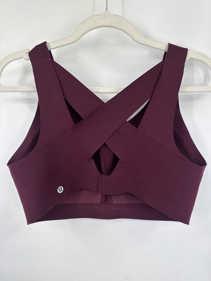 women lululemon athletica Enlite Bra Weave (High Support) Burgundy Activewear