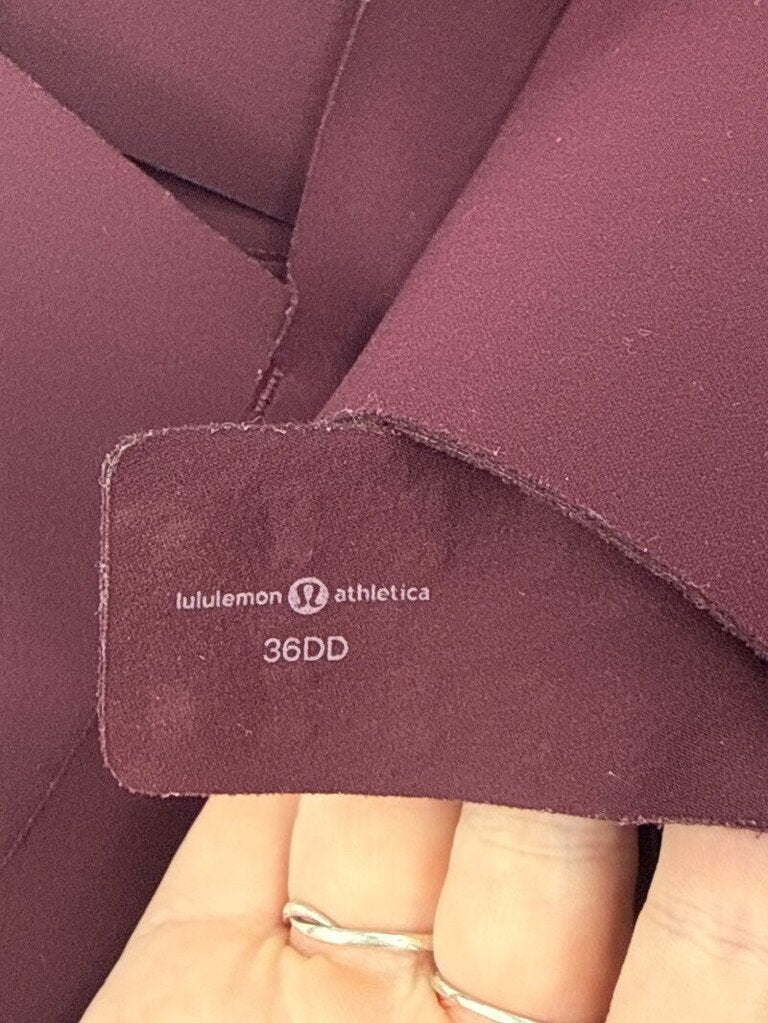 women lululemon athletica Enlite Bra Weave (High Support) Burgundy Activewear
