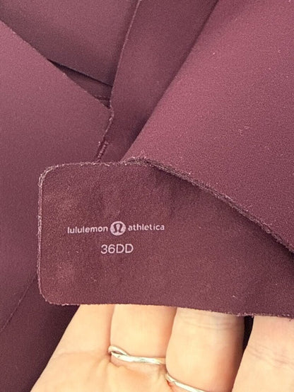 women lululemon athletica Enlite Bra Weave (High Support) Burgundy Activewear