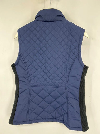 women Andrew Marc Quilted Vest M Navy Blue Jacket