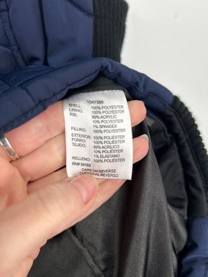 women Andrew Marc Quilted Vest M Navy Blue Jacket