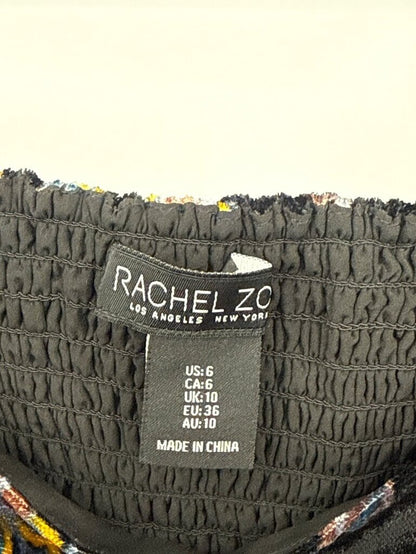 women Rachel Zoe Floral Velvet Crop Top Black Woven Top