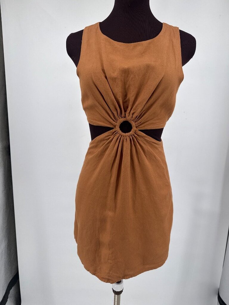 women En Saison Sophia Cutout Mini Dress Ochre Dress