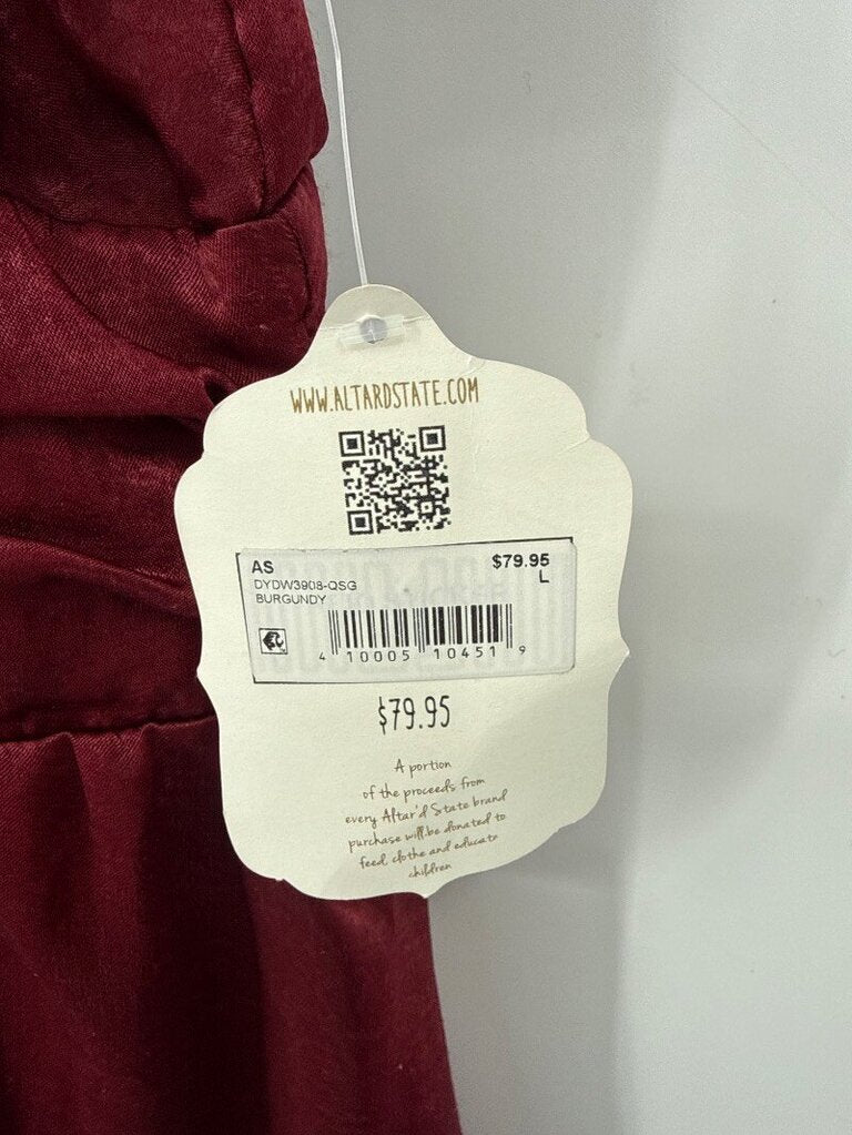 women Altar'd State NWT Ruffle Mini Burgundy Dress