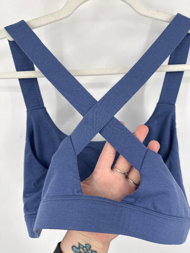 women Woolx Merino Blend Livi Bra Blue Activewear
