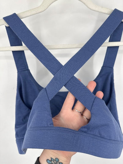 women Woolx Merino Blend Livi Bra Blue Activewear