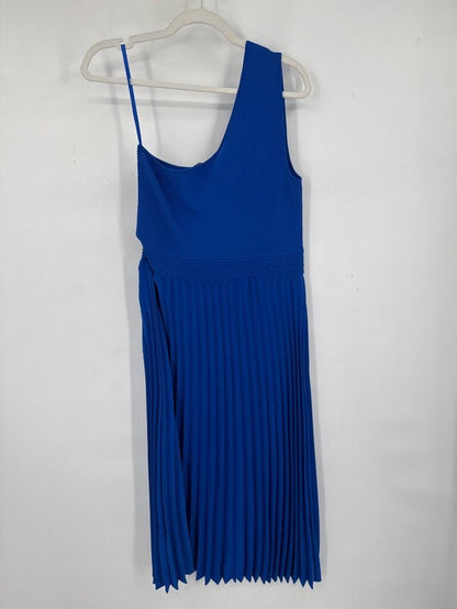 women Ted Baker NWT Miriom Asymmetric Shoulder Pleat Dress Blue Dress