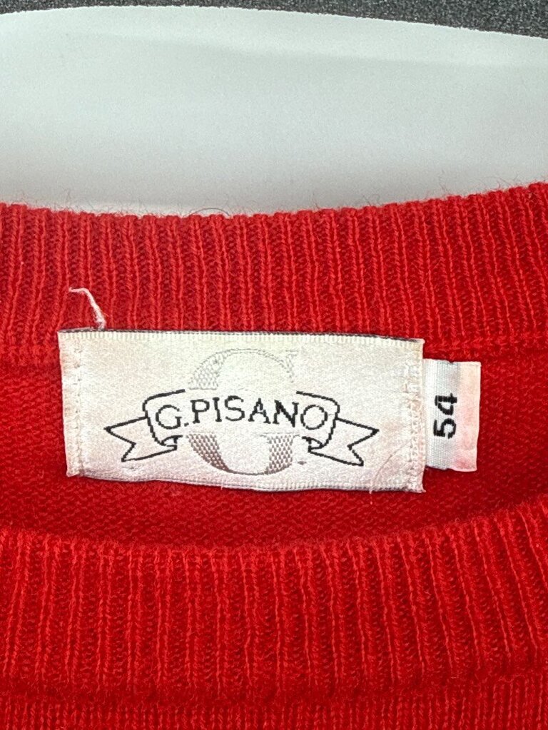 men G.pisano Cashmere Sweater Red Knit Top
