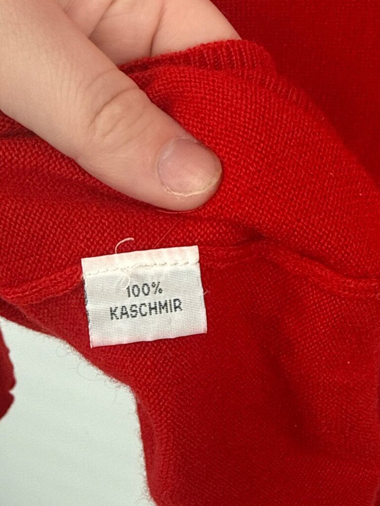men G.pisano Cashmere Sweater Red Knit Top