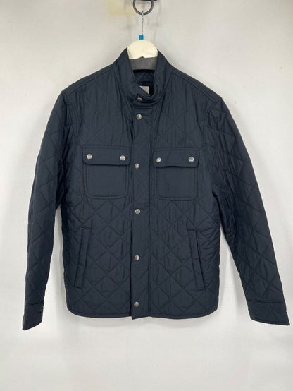 men Gap Quilted Bomber Jacket Black Jacket