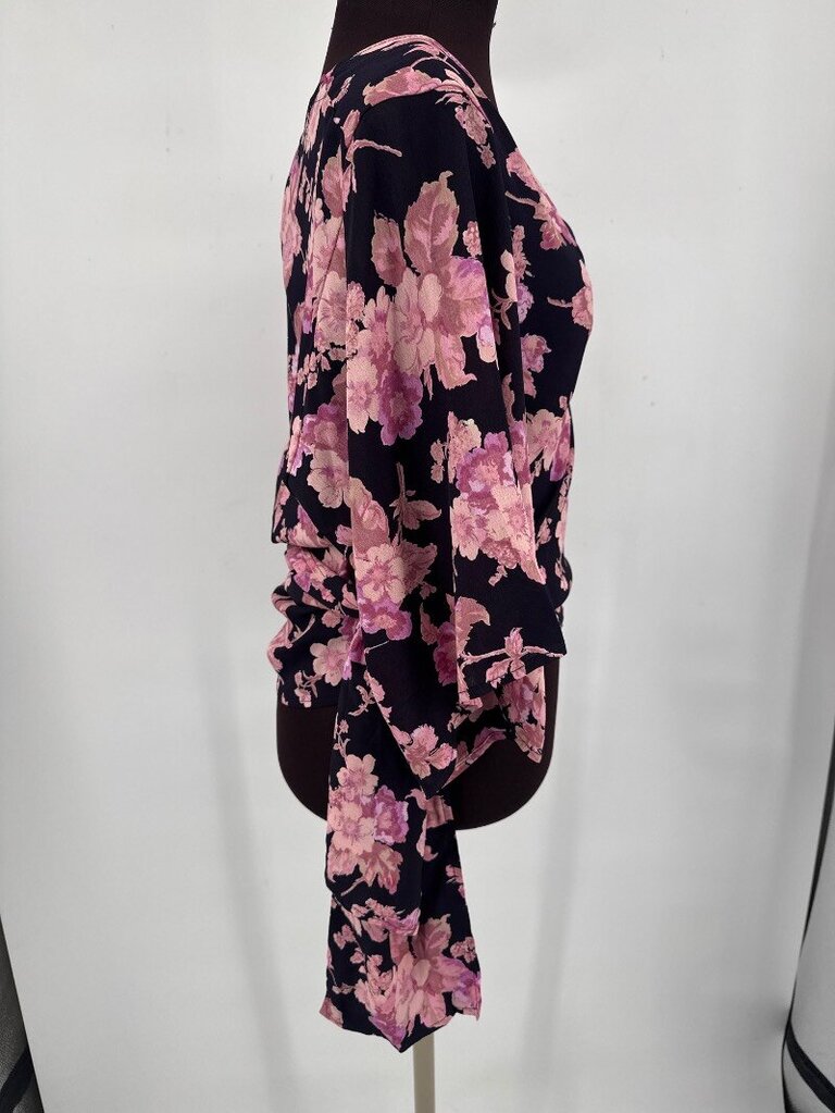 women Free People Kimono Wrap Crop Top Multi Woven Top