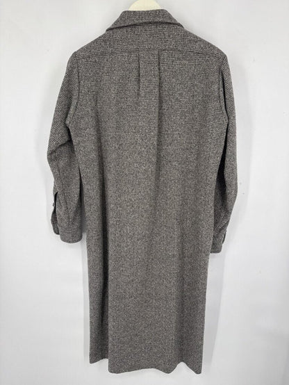 women Leonard Sunshine Wool Belted Shirt Dress Charcoal Gray Dress 8