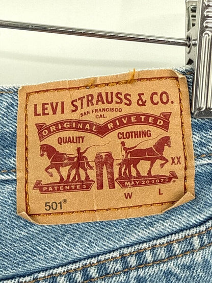 women Levi Strauss & Co. Distressed Cropped 501 Jeans Light Blue Jeans 26x26