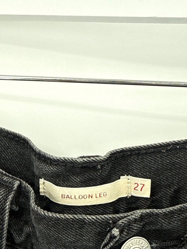 women Levi's Premium Balloon Leg Jeans Charcoal Gray Jeans 27